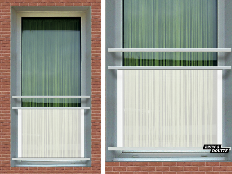 Balconnets et garde corps de fenêtres  Manhattan Opale Garde-corps De Fenêtre Acier 1