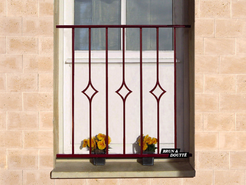 Balconnets et garde corps de fenêtres  Sofia Garde-corps De Fenêtre Acier 1
